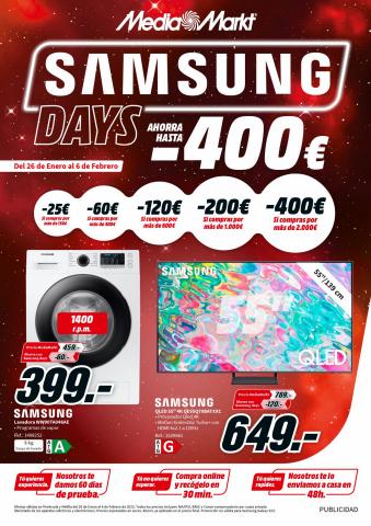Catálogo Media Markt en Santander | Samsung Days Ahorra hasta-400€ | 26/1/2023 - 6/2/2023