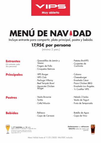 Catálogo Vips en Madrid | Menú de navidad  | 26/11/2021 - 31/12/2021