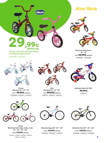 bicicleta chicco juguettos