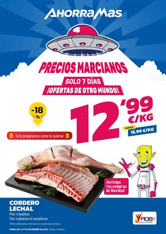Ofertas de Hiper-Supermercados en Alcorcón | Precios Marcianos de Ahorramas | 1/12/2022 - 7/12/2022