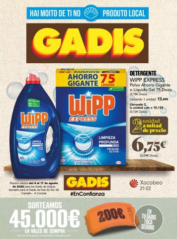 Ofertas de Hiper-Supermercados en Ortigueira | Catálogo Gadis de Gadis | 4/8/2022 - 17/8/2022