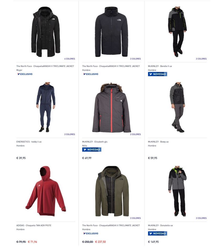 intersport north face