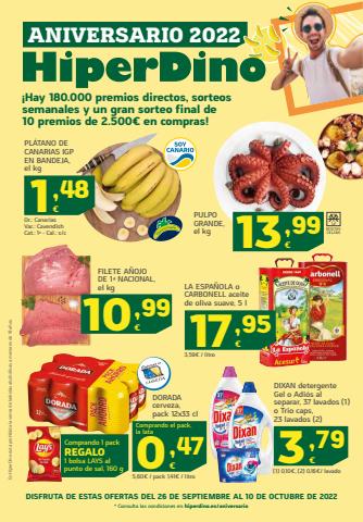 Ofertas de Hiper-Supermercados en Santa Cruz de Tenerife | Oferta HiperDino 1º octubre 2022 SCTF de HiperDino | 26/9/2022 - 10/10/2022