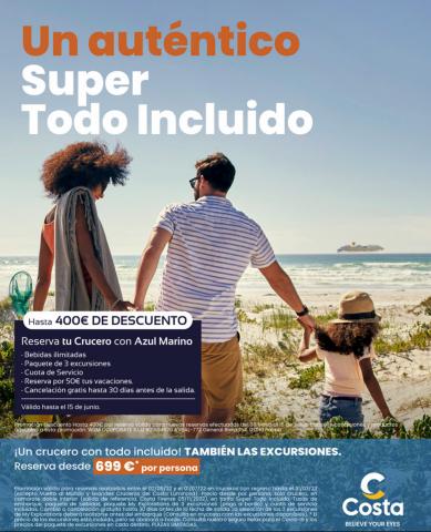 Catálogo Viajes Azul Marino | Todo incluido con Costa | 16/5/2022 - 15/6/2022