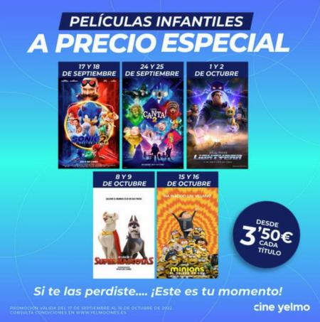 Ofertas de Ocio en Santa Lucía de Tirajana | Ofertas especiales de Yelmo cines | 20/9/2022 - 30/9/2022