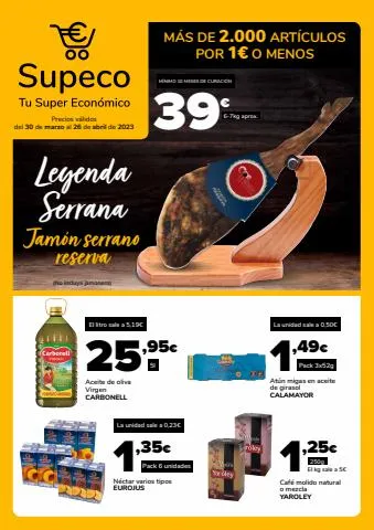 Catálogo Supeco en Sanlúcar de Barrameda | Más de 2000 artículos por 1€ o menos | 30/3/2023 - 26/4/2023
