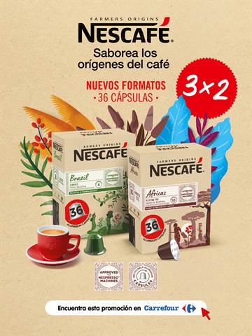 Ofertas de Ocio en Elgoibar | ¡Nescafé Farmers Origins - Nuevo Formato 36 Capsulas! de Promo Tiendeo | 28/6/2022 - 11/7/2022