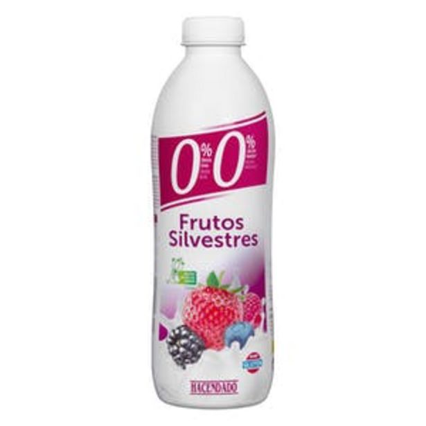 Oferta de Yogur líquido desnatado Frutos Silvestres Hacendado 0% m.g 0% sin azúcares añadidos por 1,2€
