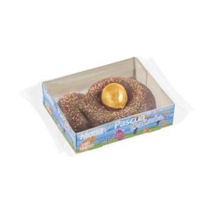 Oferta de Mona de Pascua bañada de chocolate con huevo sorpresa por 2,1€ en Mercadona