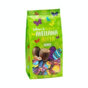 Oferta de Huevos de chocolate con leche rellenos de crema de avellana Pascua Hacendado por 2,2€ en Mercadona
