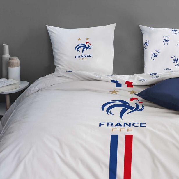 Oferta de Juego de cama doble selección francesa de fútbol 'FFF' por 35€