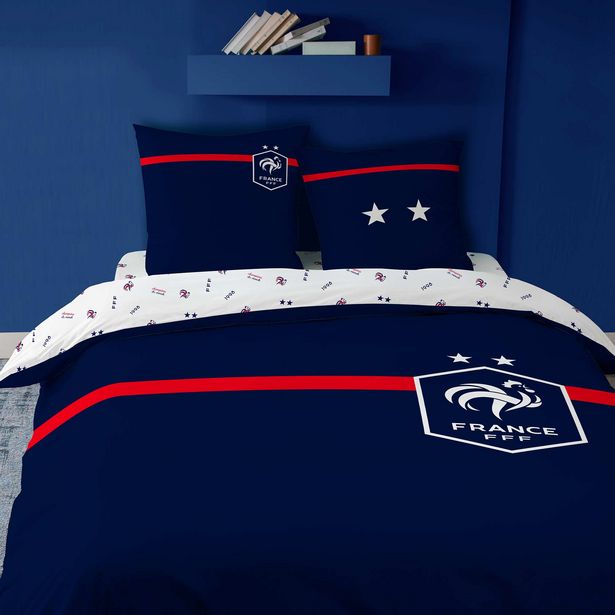 Oferta de Juego de cama doble selección francesa de fútbol 'FFF' por 35€