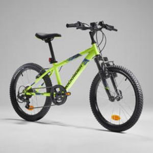 Oferta de Bicicleta de montaña niños 20 pulgadas Rockrider ST 500 amarillo fluor 6-9 años por 209,99€ en Decathlon