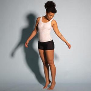 Oferta de Bañador Mujer aquagym pantalón blanco negro. Disponible en talla grande por 7,99€ en Decathlon