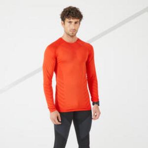 Oferta de Camiseta térmica running transpirable Hombre Kiprun skincare rojo por 19,99€ en Decathlon
