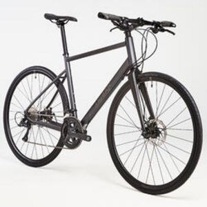 Oferta de Bicicleta de Carretera aluminio sora 9V manillar plano Triban RC 500 gris por 699,99€ en Decathlon