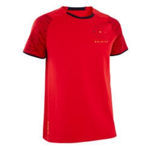 Oferta de Camiseta de fútbol Bélgica Adulto Kipsta F100 2022 roja por 7,99€ en Decathlon