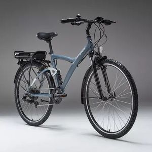 Oferta de Bicicleta eléctrica trekking doble suspensión Riverside Ebike Original 920 azul por 799,99€ en Decathlon