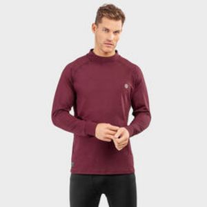Oferta de Camiseta interior térmica esquí y nieve SIROKO Slush Maroon Burdeos Hombre por 35€ en Decathlon