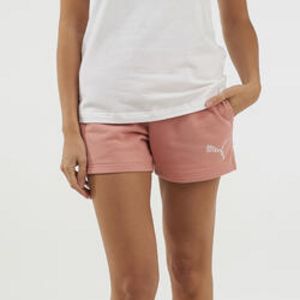 Oferta de Short pantalón corto fitness algodón Mujer Puma rosa por 17,99€ en Decathlon