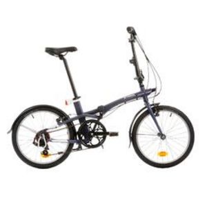 Oferta de SEGUNDA VIDA: Bicicleta plegable de aluminio 20 pulgadas 7V Tilt 500 azul por 258,99€ en Decathlon