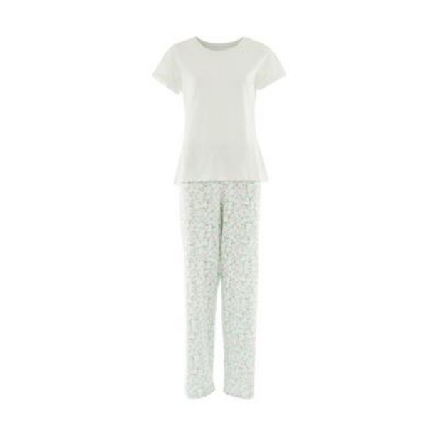 Oferta de Pijama blanco con estampado floral por 7€ en Primark
