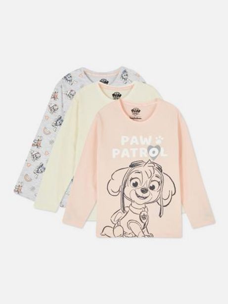 Oferta de Pack de 3 camisetas de manga larga de La Patrulla Canina por 12€ en Primark
