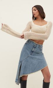 Oferta de Jersey punto escote cuadrado por 19,99€ en Stradivarius
