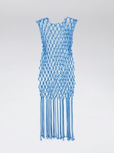 Oferta de Vestido Midi Redecilla, Azul por 49,99€ en Parfois