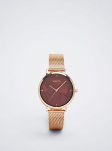 Oferta de Reloj De Acero Esfera Mapamundi, Oro Rosa por 27,99€ en Parfois