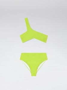 Oferta de Bikini Asimétrico Tiro Alto, Amarillo por 25,99€ en Parfois