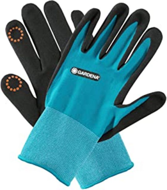 Oferta de Guantes de jardinería 8/M de GARDENA: guantes para trabajos de jardinería, protección contra la humedad gracias a la super... por 5,56€