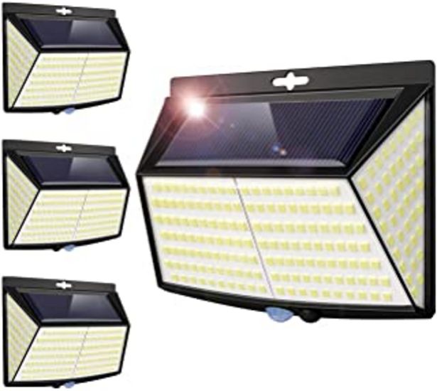 Oferta de Luz Solar Exterior 228LED,Vighep【4 Pack / 3 Modos/Super Brillante】focos led exterior solares,Impermeable IP65 Foco Solar E... por 29,74€