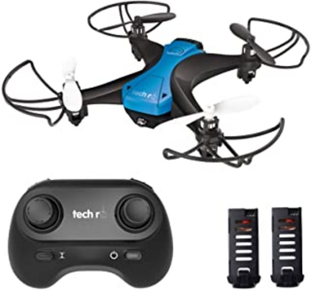 Oferta de Tech rc Mini Drone Fácil de Volar con Dos Baterías Función de Despegue / Aterrizaje de un Botón, Modo sin Cabeza Protector... por 39,99€