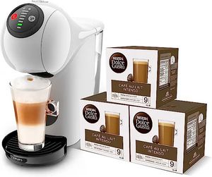 Oferta de Krups Genio S Basic KP2401 - Cafetera de cápsulas, capacidad 0.8 L, bebidas frías o calientes, modo Eco, pantalla táctil, ... por 74€ en Amazon