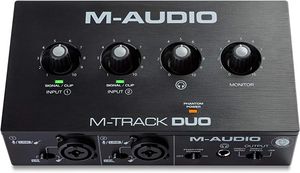 Oferta de M-Audio M-Track Duo - Interfaz audio, tarjeta de sonido USB para grabación, transmisión, podcasting con entradas XLR, líne... por 55€ en Amazon
