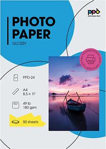 Oferta de PPD Inkjet - A4 x 50 Hojas de Papel Fotográfico Brillante 180 g/m² - Calidad Profesional para Uso Diario - Secado Instantá... por 11,5€ en Amazon