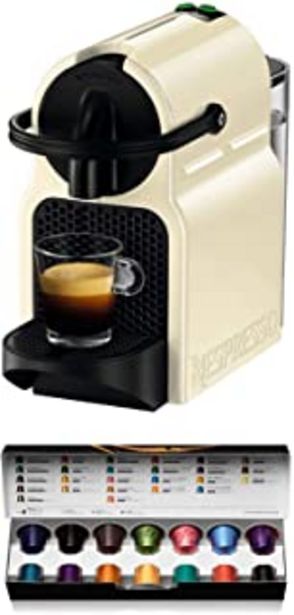 Oferta de Nespresso De'Longhi Inissia EN80.CW - Cafetera monodosis de cápsulas Nespresso, 19 bares, apagado automático, color crema,... por 92,62€