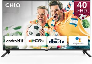 Oferta de CHiQ Televisor Smart TV LED L40G7L 40 Pulgadas, FHD, Android 11, Frameless TV, Netflix, Prime Video, Youtube, HDR10, WiFi ... por 249,99€ en Amazon