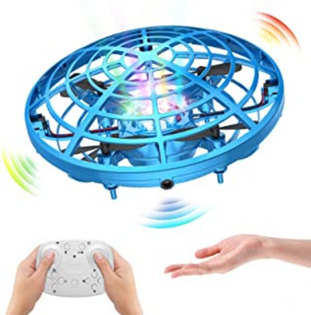Oferta de Kriogor Mini Drone niño, UFO Drone Recargable Juguetes Voladores con Luz LED Beginner por 31,99€