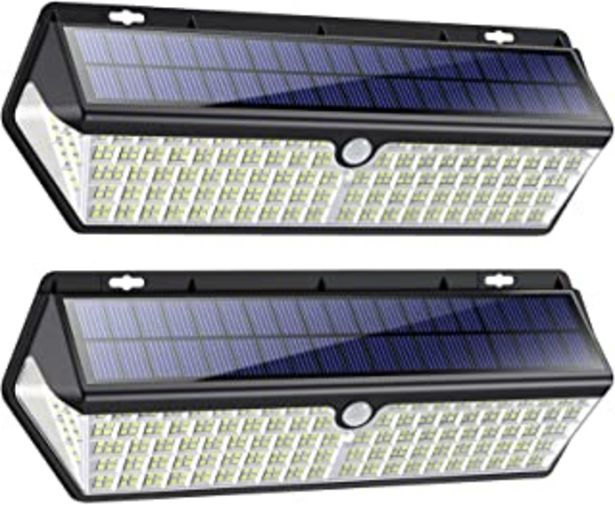 Oferta de 418 LED Luz Solar Exterior【3500LM 4400mAh Súper Brillante Lámparas Solares con Carga USB】Foco Solar Exterior con Sensor de... por 37,35€