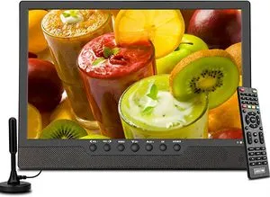 Oferta de TV LCD portátil, 14 pulgadas MINI TV Digital DVB-T2 Tuner Freeview Recibir, batería de recarga incorporada, HDMI, USB, AV ... por 128,9€ en Amazon