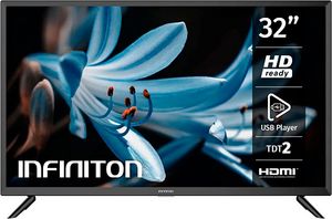 Oferta de INFINITON Television LED INTV-32N310-32" HD Ready - 300Hz, Modo Hotel, USB y Hdmi, Clase F por 129€ en Amazon