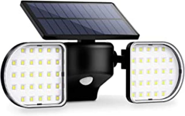Oferta de OUSFOT Luz Solar Exterior 56 LED Foco Solar con Sensor de Movimiento Lámpara Solar de Seguridad Impermeable IP65 360 ° Aju... por 16,99€