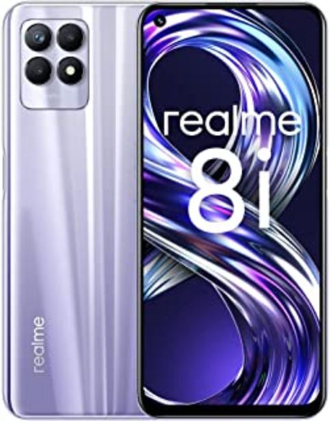 Oferta de Realme 8i - Smartphone Libre (Pantalla fluida de 6.6" 120 Hz, 4GB RAM + 128GB Almacenamiento, MediaTek Helio G95, Cámara t... por 182,33€