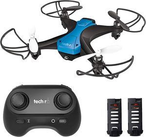 Oferta de Tech rc Mini Drone Fácil de Volar con Dos Baterías Función de Despegue / Aterrizaje de un Botón, Modo sin Cabeza Protector... por 37,99€ en Amazon