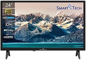 Oferta de Smart Tech 24HN10T2 HD LED TV 24 pulgadas (60 cm) Triple sintonizador Dolby Audio H.265 HDMI USB por 99,9€ en Amazon