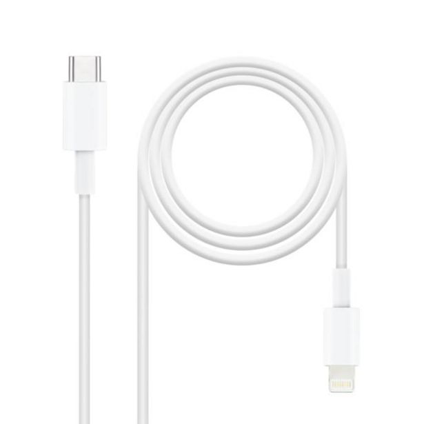 Oferta de Cable usb nano cable ligthning usbc 20m blanco por 4,7€ en App Informática