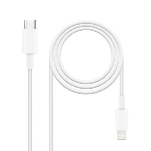 Oferta de Cable usb nano cable lightning usb-c 050cm blanco por 3,6€ en App Informática