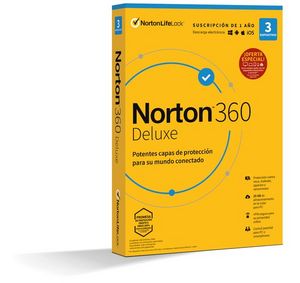 Oferta de Antivirus norton 360 deluxe 25gb es 1 user 3 device 12mo por 15,1€ en App Informática